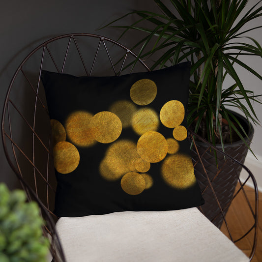 Gold Circles-Basic Pillow